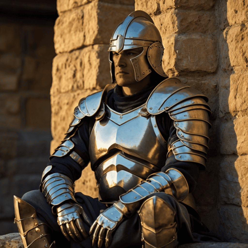 A warrior cautiously steps inside a fortress as creeping shadows rise toward the glowing adrenal towers, symbolizing early symptoms of adrenal gland cancer.